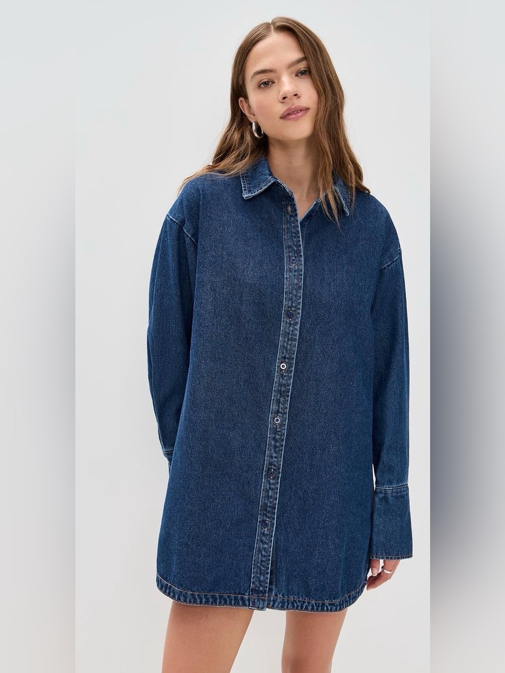Lioness Men's Blue Denim Button-Down Shirt